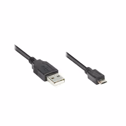 Alcasa 2510-MB05, 5 m, USB A, USB B, USB 2.0, Maschio/Maschio, Nero