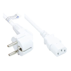 Alcasa P0130-W010 cavo di alimentazione Bianco 1 m CEE7/7 IEC C13