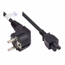 Alcasa P0105-S018, 1,8 m, Spina di alimentazione di tipo E+F, Accoppiatore C5, H05VV-F, 250 V, 2.5 A