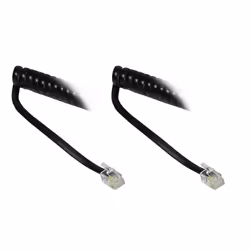 Alcasa Telephone cord, 4m, 4 m, Nero