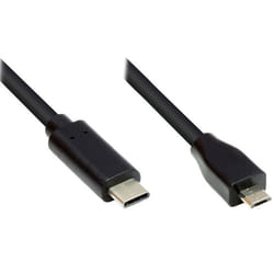 Alcasa GC-M0123 cavo USB USB 2.0 2 m Micro-USB B USB C Nero