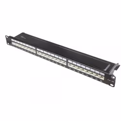 Alcasa GC-N0145, 10 Gigabit Ethernet, RJ45, Cat6a, 22/26, Nero, Acciaio