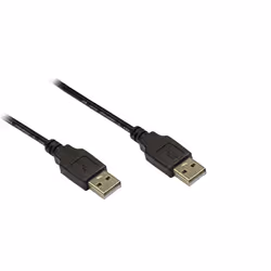 Alcasa USB 2.0, 3m, 3 m, USB A, USB A, USB 2.0, Maschio/Maschio, Nero