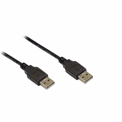 Alcasa 2212-AA5S, 5 m, USB A, USB A, USB 2.0, Maschio/Maschio, Nero