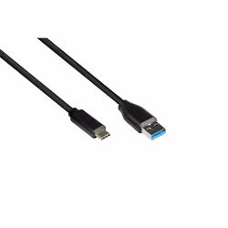 Alcasa 2831-AC005S, 0,5 m, USB A, USB C, USB 3.2 Gen 2 (3.1 Gen 2), 10 Gbit/s, Nero