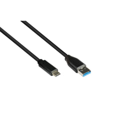Alcasa 2831-AC005S cavo USB USB 3.2 Gen 2 (3.1 Gen 2) 0,5 m USB A USB C Nero