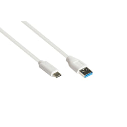 Alcasa 2831-AC005W cavo USB USB 3.2 Gen 2 (3.1 Gen 2) 0,5 m USB A USB C Bianco