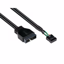 Alcasa 5021-PST2, 0,3 m, USB 2.0, Femmina, Maschio, Dritto, Dritto