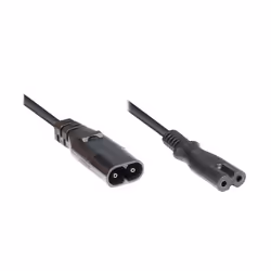 Alcasa 1550-V03, 2 m, Accoppiatore C7, Accoppiatore C8, Maschio, Femmina, Dritto