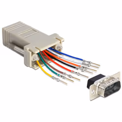 DeLOCK 65462, Sub-D 9, RJ45, Grigio