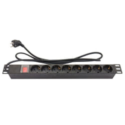 Alcasa GC-N0076 prolunghe e multiple 1,8 m 8 presa(e) AC Interno Nero