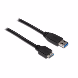 Alcasa USB 3.0 A/USB 3.0 Micro B, 0.2m, 0,2 m, USB A, Micro-USB B, USB 3.2 Gen 1 (3.1 Gen 1), Maschio/Maschio, Nero