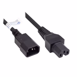 Alcasa P1450-S030, 3 m, Accoppiatore C14, Accoppiatore C15, H05V2V2-F, 250 V, 10 A