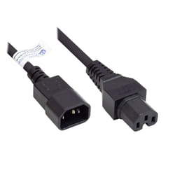 Alcasa P1450-S030 cavo di alimentazione Nero 3 m Accoppiatore C14 Accoppiatore C15