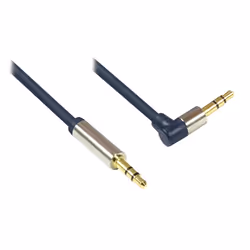 Alcasa 3.5mm - 3.5mm, m-m, 0.5m, 3.5mm, Maschio, 3.5mm, Maschio, 0,5 m, Blu, Oro, Metallico