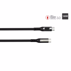 Alcasa 2213-D010S cavo USB USB 2.0 1 m USB C Grafite