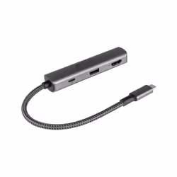 Alcasa HUB-C002A, USB tipo-C, HDMI, USB 3.0, USB tipo-C, 5000 Mbit/s, 30 Hz, 3860 x 2160, Antracite