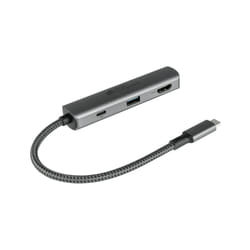 Alcasa HUB-C002A hub di interfaccia USB tipo-C 5000 Mbit/s Antracite