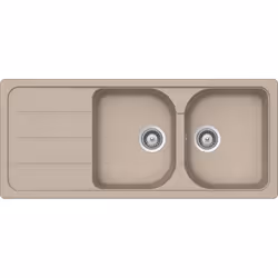 Schock Formhaus D-200, Lavello montato su piano, Rettangolare, Cristalite, Sabbia, 2 ciotole, Rettangolare