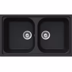 Schock Formhaus N200, Lavello montato su piano, Rettangolare, Cristalite, Antracite, 2 ciotole, Rettangolare