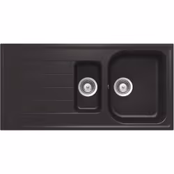 Schock Lithos D150, Lavello montato su piano, Rettangolare, Nero, 2 ciotole, 162 x 299 mm, 14,8 cm