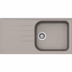 Schock Lithos D100L, Lavello montato su piano, Rettangolare, Grigio, 1 ciotole, 482 x 422 mm, 22 cm