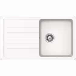 Schock ELEMENT D100, Lavello montato su piano, Rettangolare, Bianco, 1 ciotole, Rettangolare, 385 x 432 mm