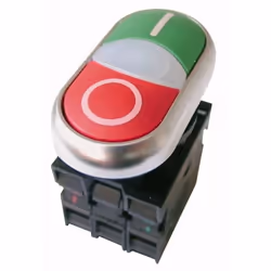 Eaton M22-DDL-GR-X1/X0/K11/230-W, Pulsante, Multicolore, Plastica, IP66