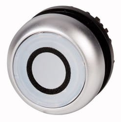 Eaton M22-DL-W-X0 Interruttore a pulsante Nero, Metallico, Bianco
