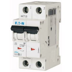 Eaton - faz6-c16/2 interruttore magnetotermico per protezione da sovraccarico e cortocircuito 6ka 2p c 16a 239103