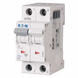 Interruttore magnetotermico Eaton, 2 moduli, attacco DIN (universale per qualsiasi centralino in commercio), poli 1P+N, 16 am ...
