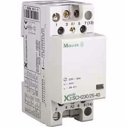 Contattore di installazione, 24VAC / 50Hz, 4N / O, 25A, 2HP Dispositivi per il montaggio su scheda di distribuzione / superfi ...