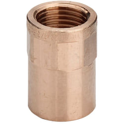 Manicotto bronzo FF ø18 - 1/2" estremità a saldare femmina, filettatura Rp 100940