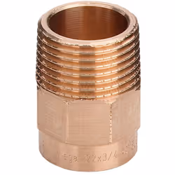 Manicotto bronzo F-M 18 mm - 3/4" estremità a saldare femmina, filettatura R Per chiave esagonale Modello 94243G