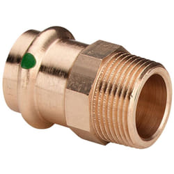 Viega - Manicotto Sanpress con SC‑Contur f 28 x 1'M, bronzo, estremità a pressare femmina, filettatura r 106508