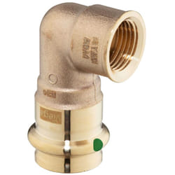 Viega - Gomito a 90° Sanpress con SC‑Contur ff ø15 x 1/2', bronzo, estremità a pressare femmina, filettatura Rp 108441