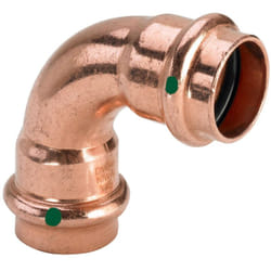 Viega - Curva a 90° Profipress ff d. 15 con SC‑Contur, rame, estremità a pressare femmina 291501