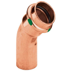 Viega - Curva a 45° Profipress mf d. 28 con SC‑Contur, rame, estremità maschio, estremità a pressare femmina 292522