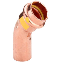 Curva a 45° Profipress g mf d. 15 con SC‑Contur, rame, estremità maschio, estremità a pressare femmina 345679