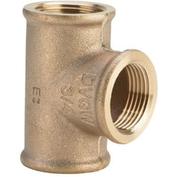 Viega - Raccordo a Tee ø1'Fx1/2'Fx1'F bronzo, filettature Rp 362515