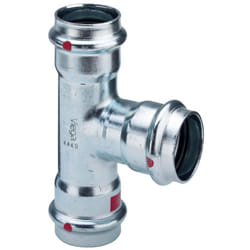 Viega - Raccordo a Tee d. 15 Prestabo con SC‑Contur, acciaio al carbonio zincato, estremità a pressare femmina 558611