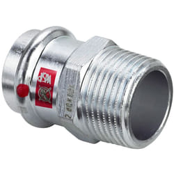 Viega - Manicotto Prestabo f 35x1.1/4' m con SC‑Contur, acciaio al carbonio zincato, estremità a pressare femmina, filettatura r 559052