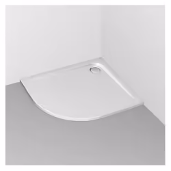 Piatto doccia angolare Ideal Standard Ultra Flat K240801, in acrilico, colore bianco, 80 cm lunghezza, 120 cm larghezza, 4 cm ...