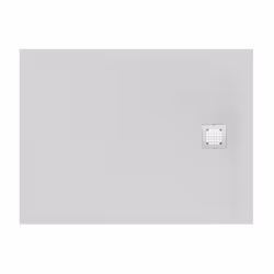 Piatto doccia rettangolare ultrasottile Ultra Flat, lato corto da 80 cm, realizzato in Ideal Solid, materiale altamente resis ...