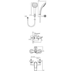 Ideal Standard - ceramix Miscelatore Rubinetto Monocomando Esterno Vasca/Doccia Con Set Doccia, Finitura Cromo A6547AA
