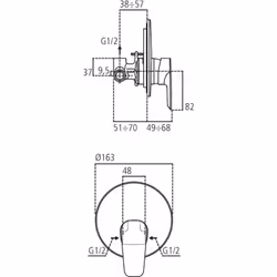 Miscelatore monocomando Ideal Standard Ceramix per doccia incasso - Cromo