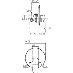 Miscelatore monocomando Ideal Standard Ceramix per doccia incasso - Cromo