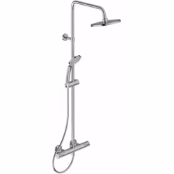 Il set doccia CeraTherm T25 con deviatore contiene soffione doccia Idealrain diametro del soffione doccia a pioggia: 200 mm c ...