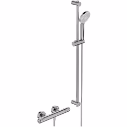 Set doccia miscelatore doccia termostatico CeraTherm T50 limitazione del flusso di ritorno Cool Body nessun rischio di ustion ...