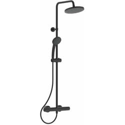 CeraTherm - Set doccia termostatico T25, 20 cm, getto singolo, nero A7545XG - Ideal Standard